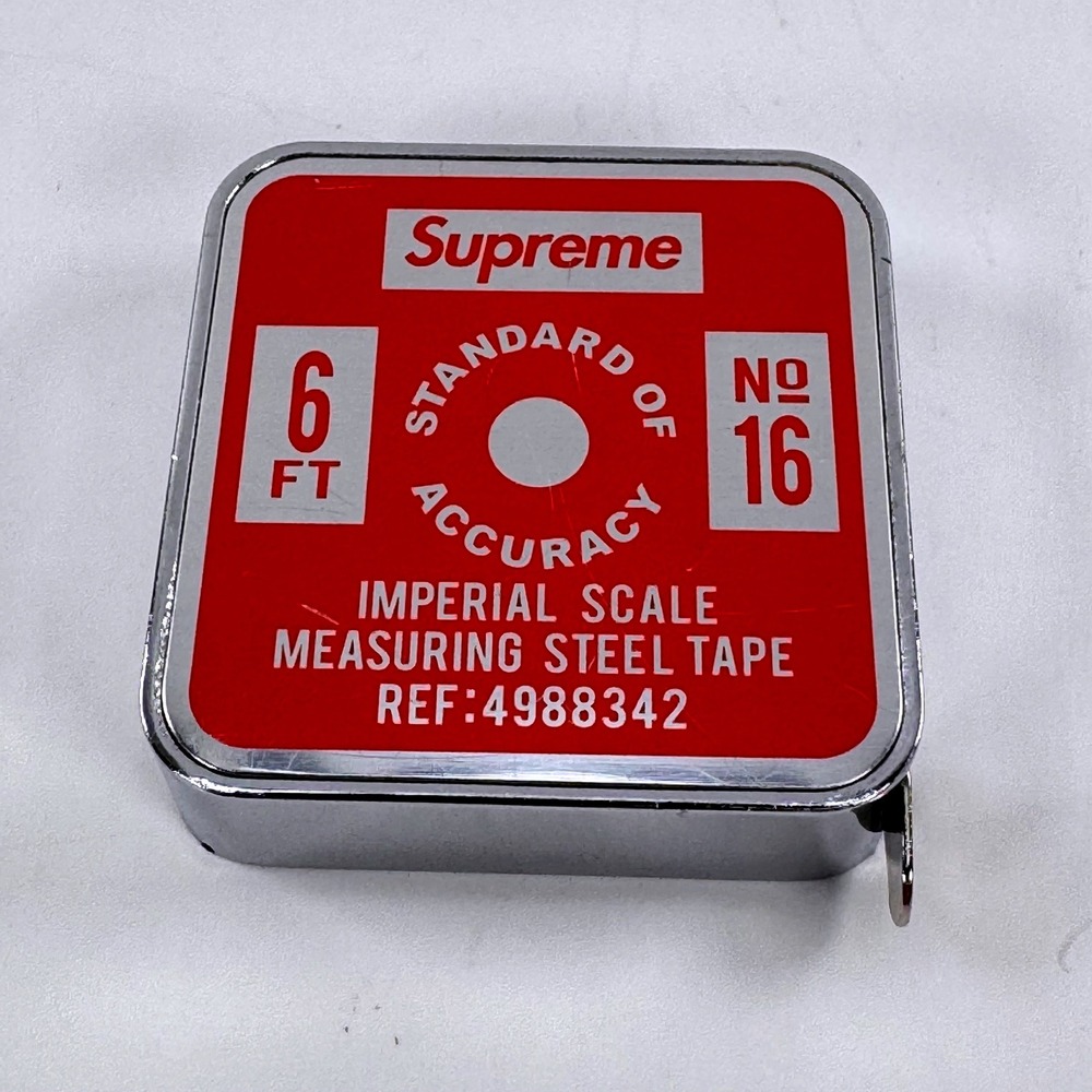 Supreme Penco Measuring Device No 16 Chrome 6FT Steel Tape Measure Red Logo
